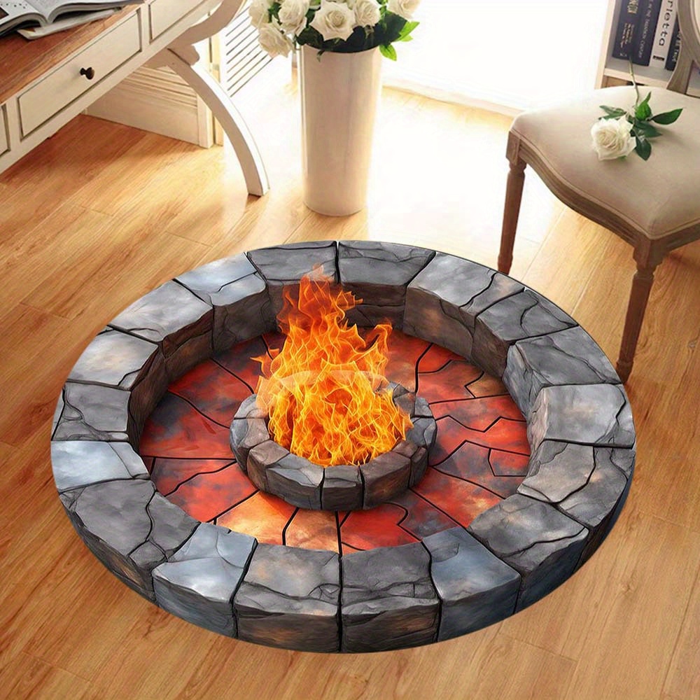 Commercial Digital Printing Machine - Cozy Digital Printed Fire Mat –