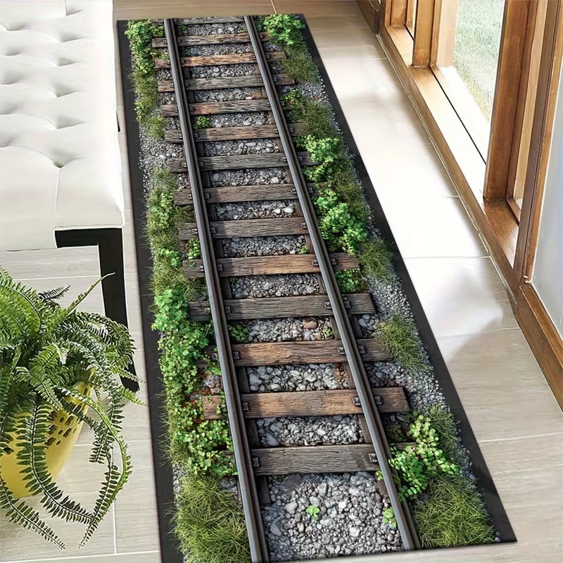 Track Runner Rug Green Space R - Commercial Road Printing ulasan dan harga