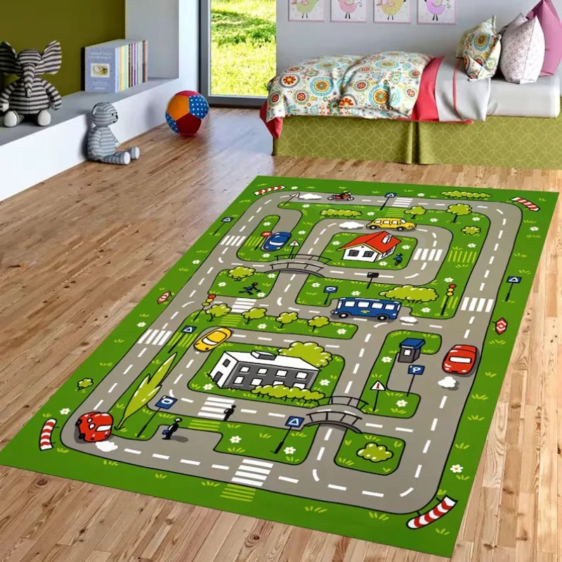 Cartoon City Traffic Road Map  - Commercial Road Printing ulasan dan harga