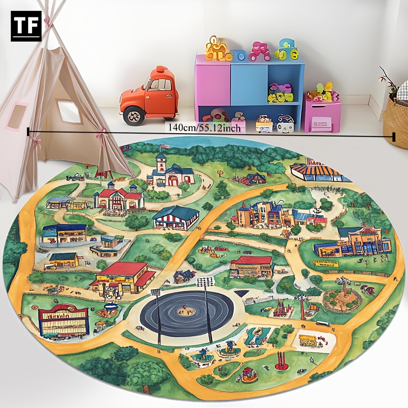Hand Drawn Amusement Park Town - Commercial Road Printing ulasan dan harga