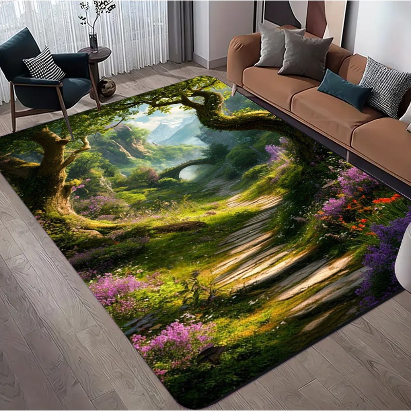 3D Optical Illusion Forest Pri - Commercial Road Printing ulasan dan harga
