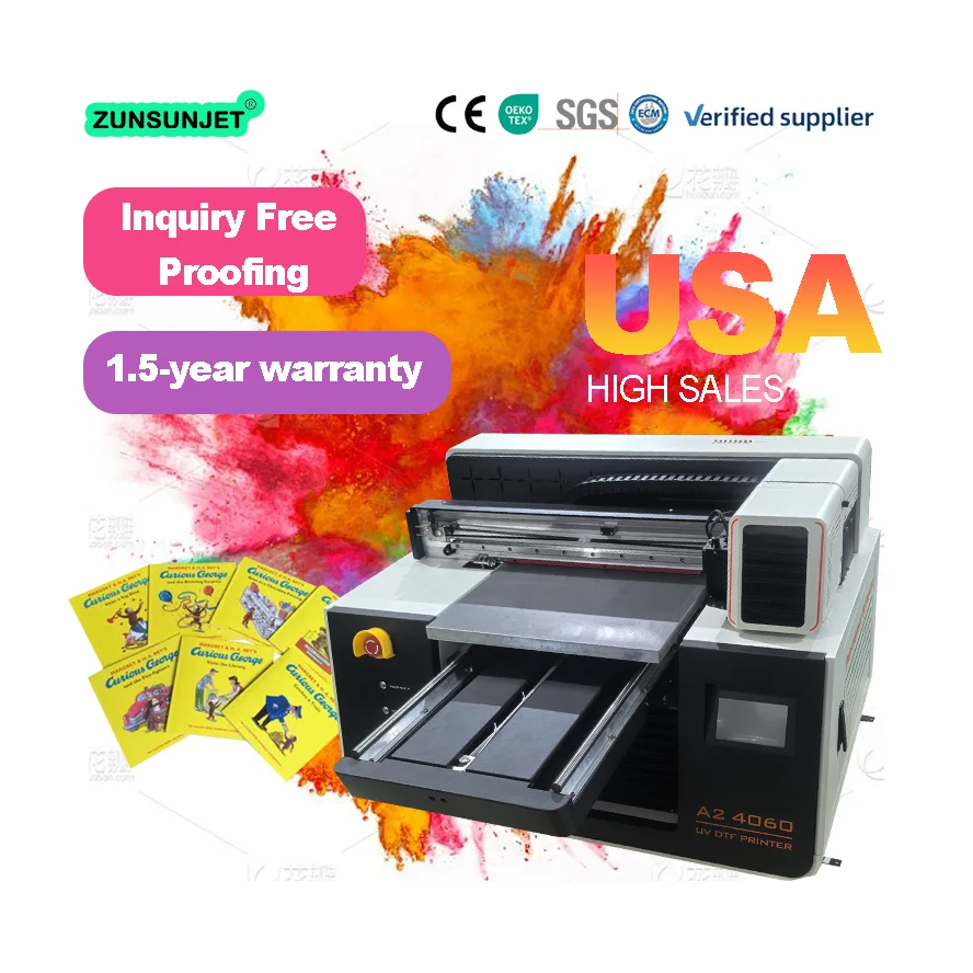 Small A2 Flatbed UV Dtf Inkjet - Dtf Printer Machine ulasan dan harga