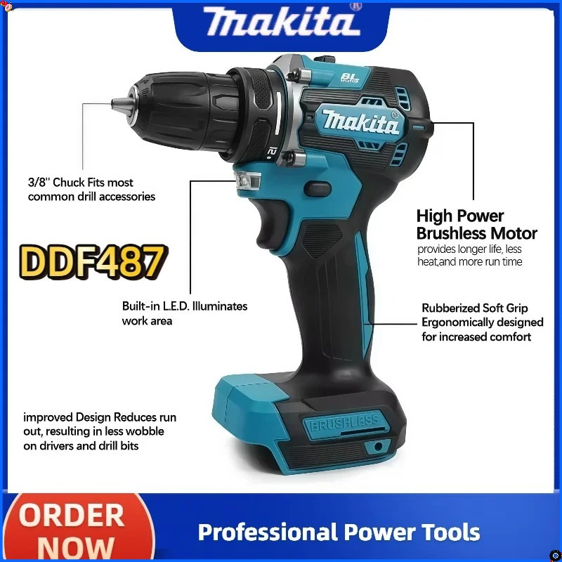 Makita DDF487 Brushless screwd - Makita Drill Ddf484 ulasan dan harga